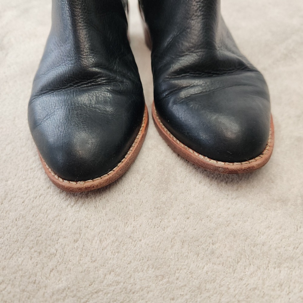 Loeffler Randall Black Leather Boots 8.5B Ankle Western Chic Quiet Luxury Shoe - Picture 4 of 10